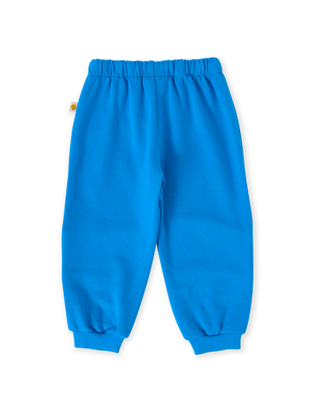 The Goldie + Ace Rudy Piped Panel Sweatpants in Sunrise pictured on a transparent background. The material is 100% cotton. It is a bottom made for babies, toddlers and kids.