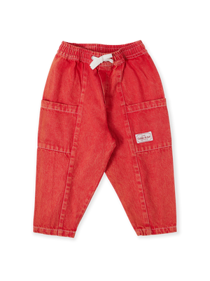 Kit Denim Pocket Pant Apple Red