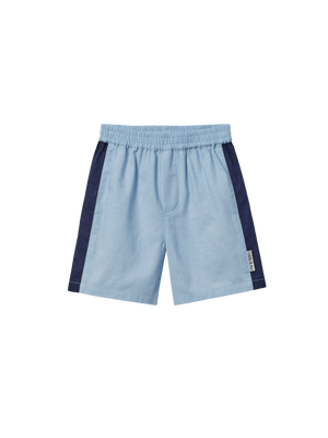 Panel Linen Blend Shorts