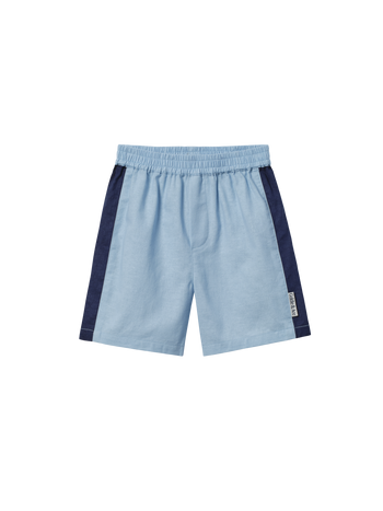 Panel Linen Blend Shorts