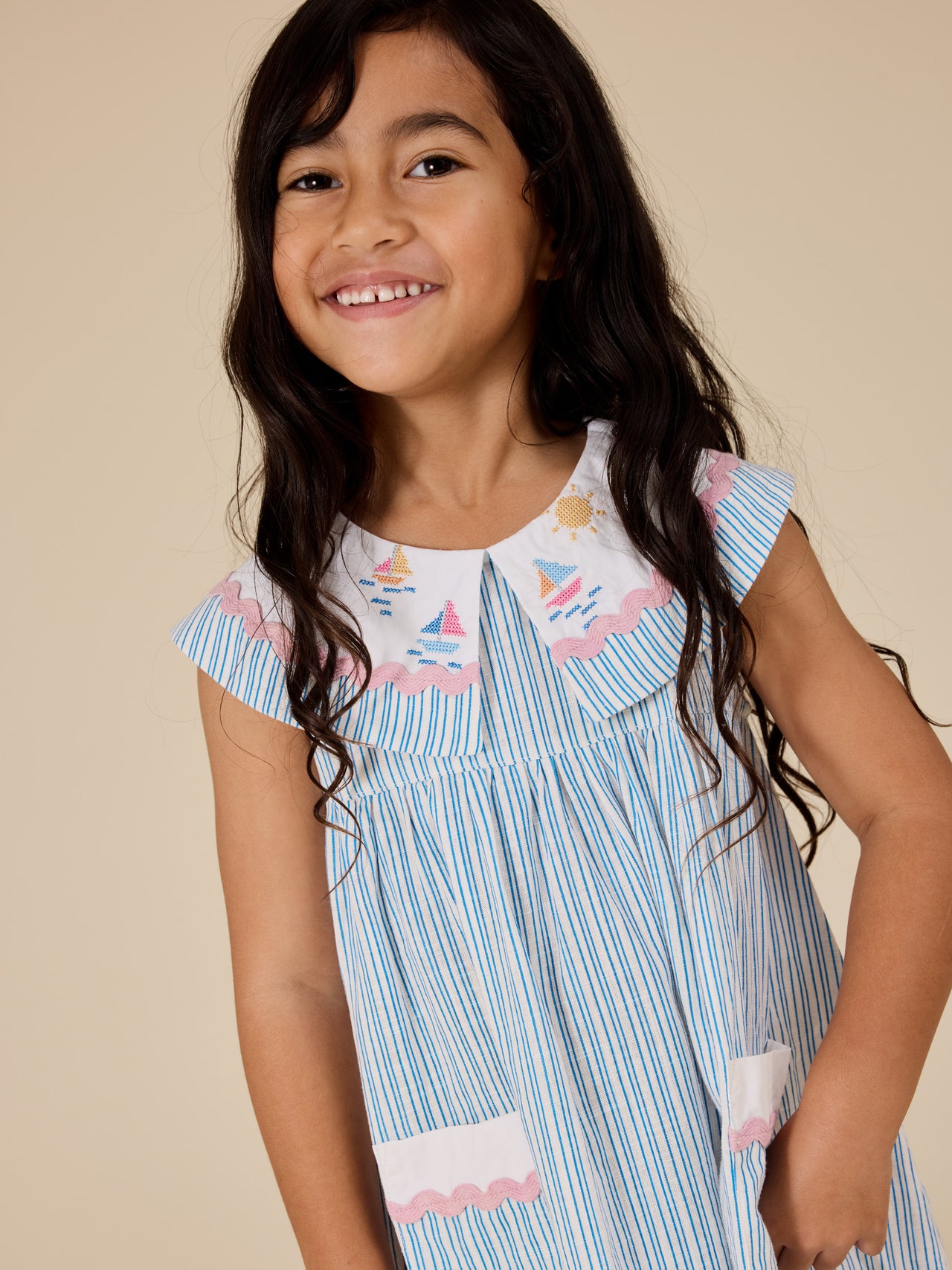 Sailor Stripe Lucy Collared Dress