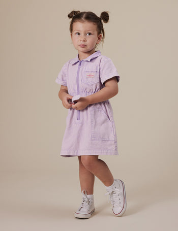 Piper Denim Belted Dress Mauve