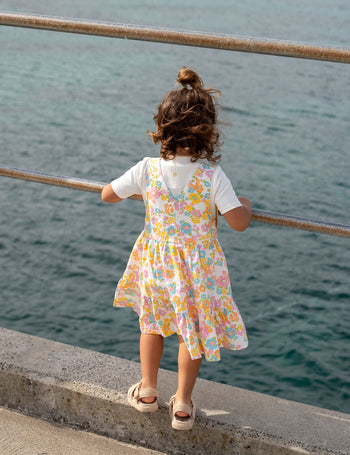 Tully Tiered Pinafore Dress Flower Child