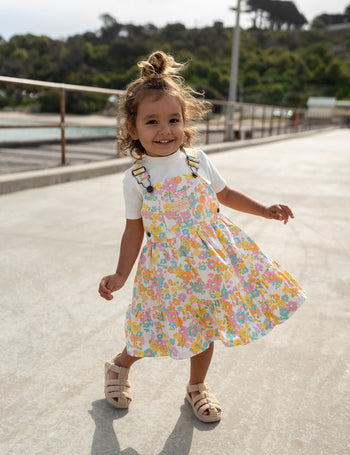 Tully Tiered Pinafore Dress Flower Child