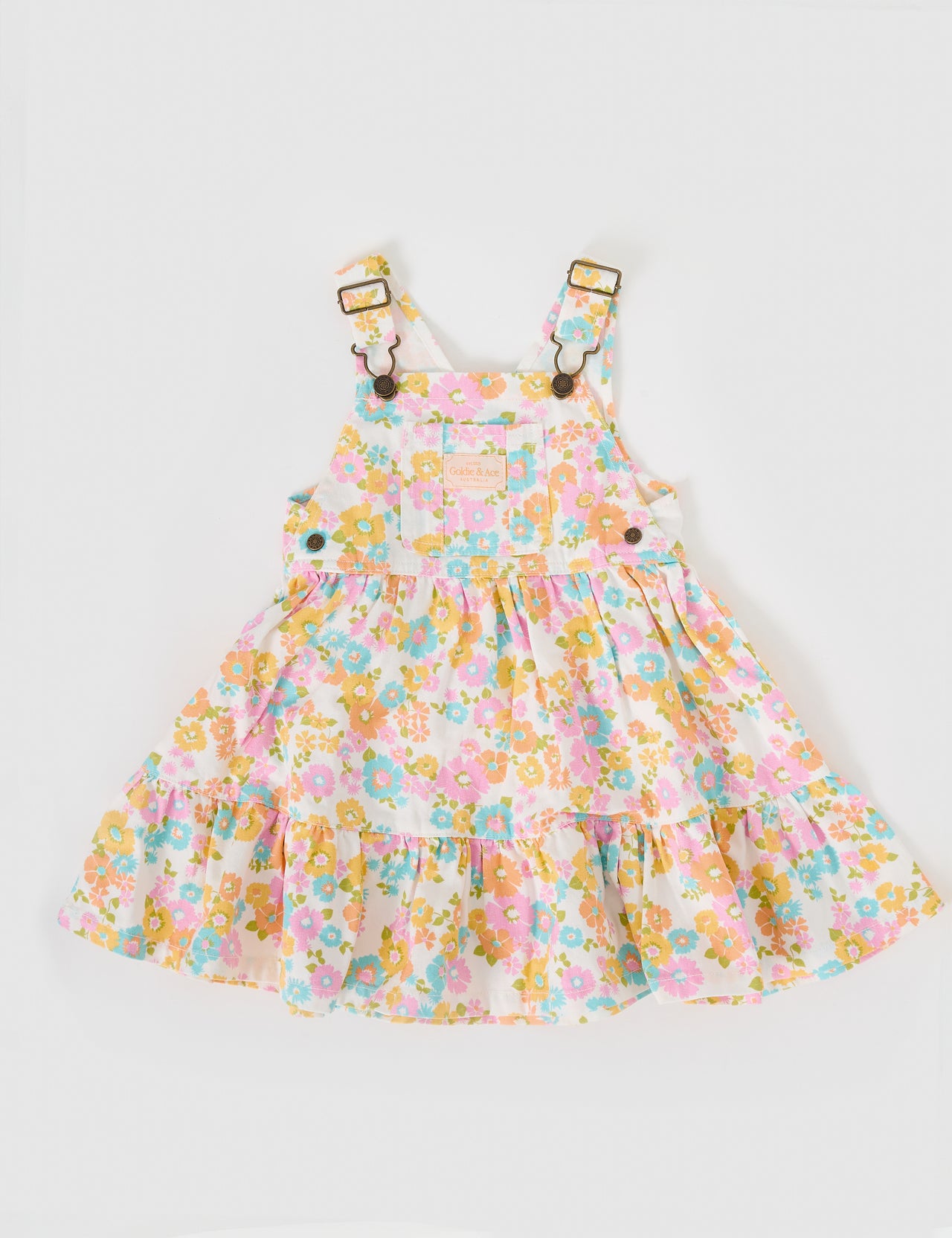 Tully Tiered Pinafore Dress Flower Child