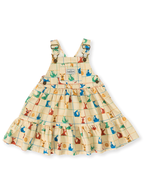 Hopscotch Tully Tiered Pinafore Dress