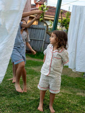 Cherry Seersucker Summer Pyjama Set