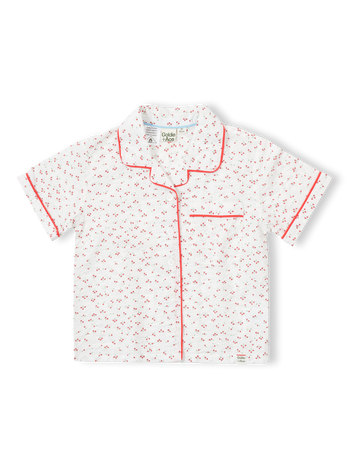 Cherry Seersucker Summer Pyjama Set