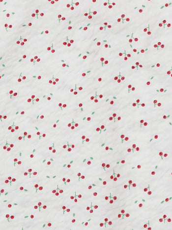Cherry Seersucker Summer Pyjama Set