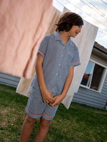 Gingham Seersucker Colour Pop Pyjama Set