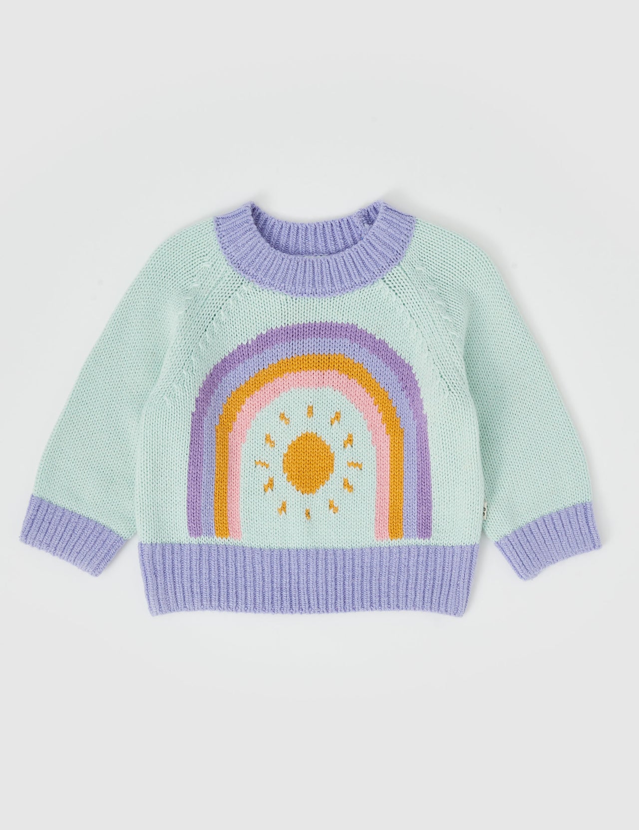 Marley Rainbow Knit Jumper Mint Green