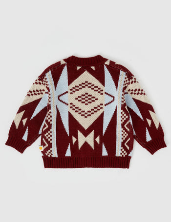 Banjo Knit Cardigan Brick