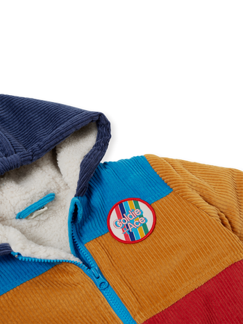 Retro Corduroy Colour Block Jacket