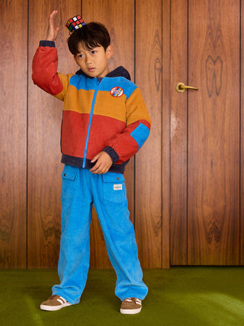 Retro Corduroy Colour Block Jacket