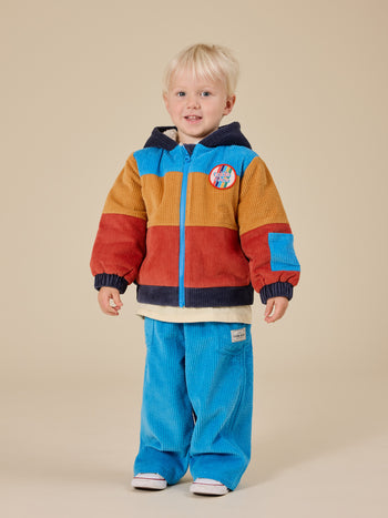 Retro Corduroy Colour Block Jacket