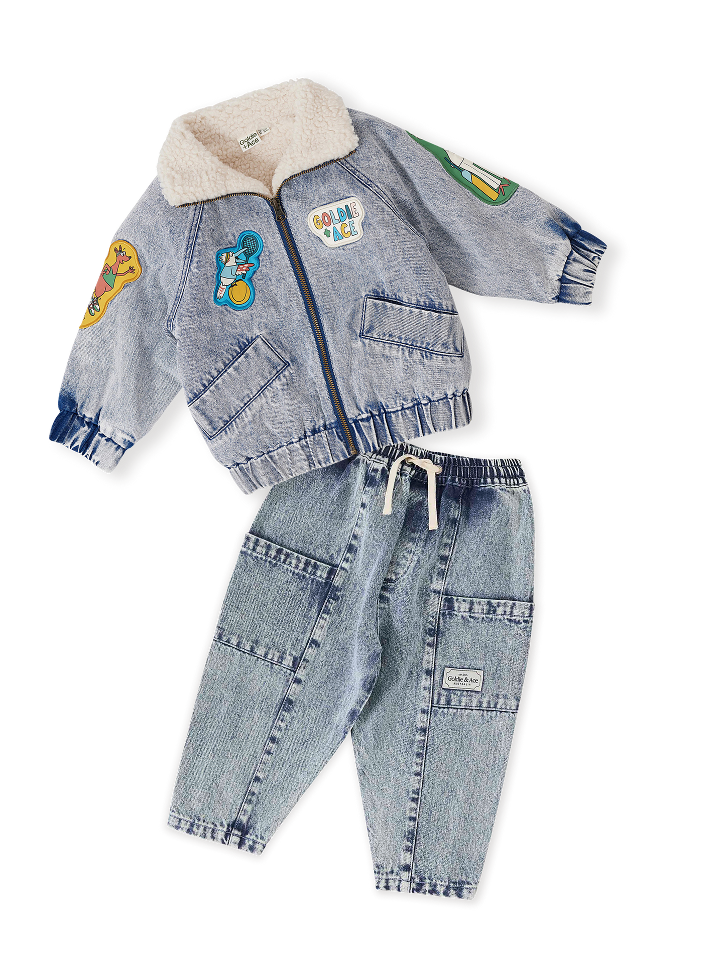 Ari Denim Sherpa Set