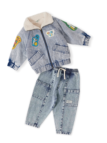 Ari Denim Sherpa Set