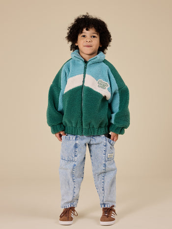 Frankie Sherpa Jacket Teal