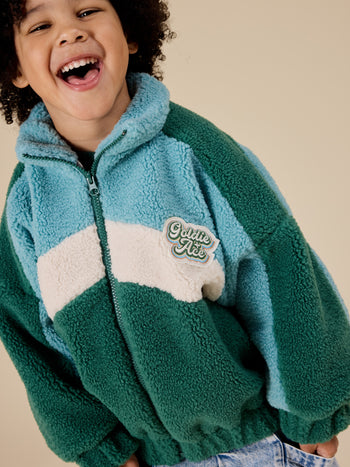 Frankie Sherpa Jacket Teal