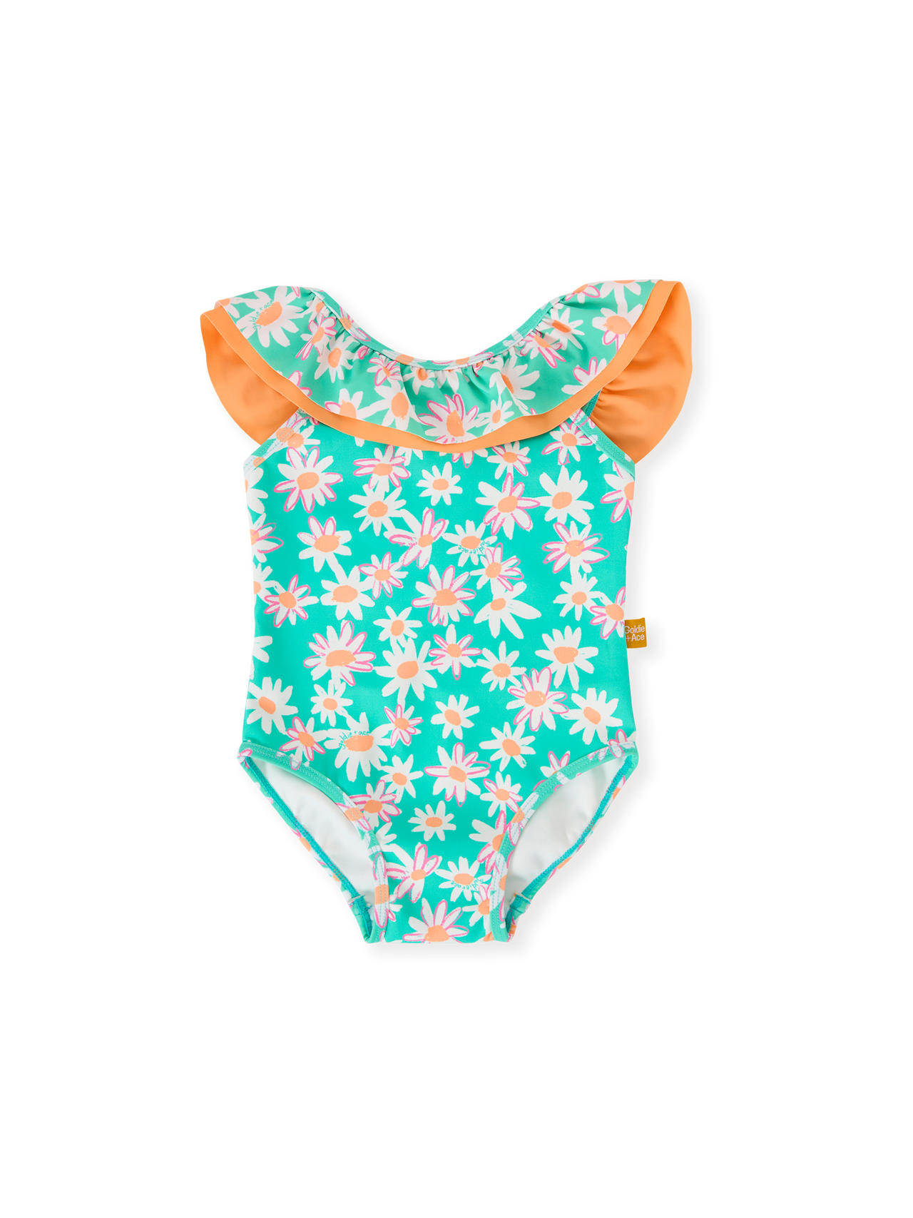 Daisy Patch Frill Neck Swimsuit