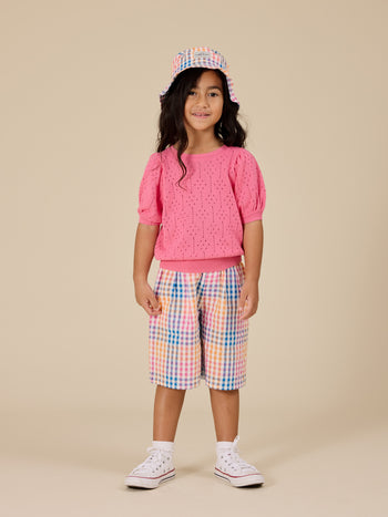 Rainbow Gingham Kirby Relaxed Shorts