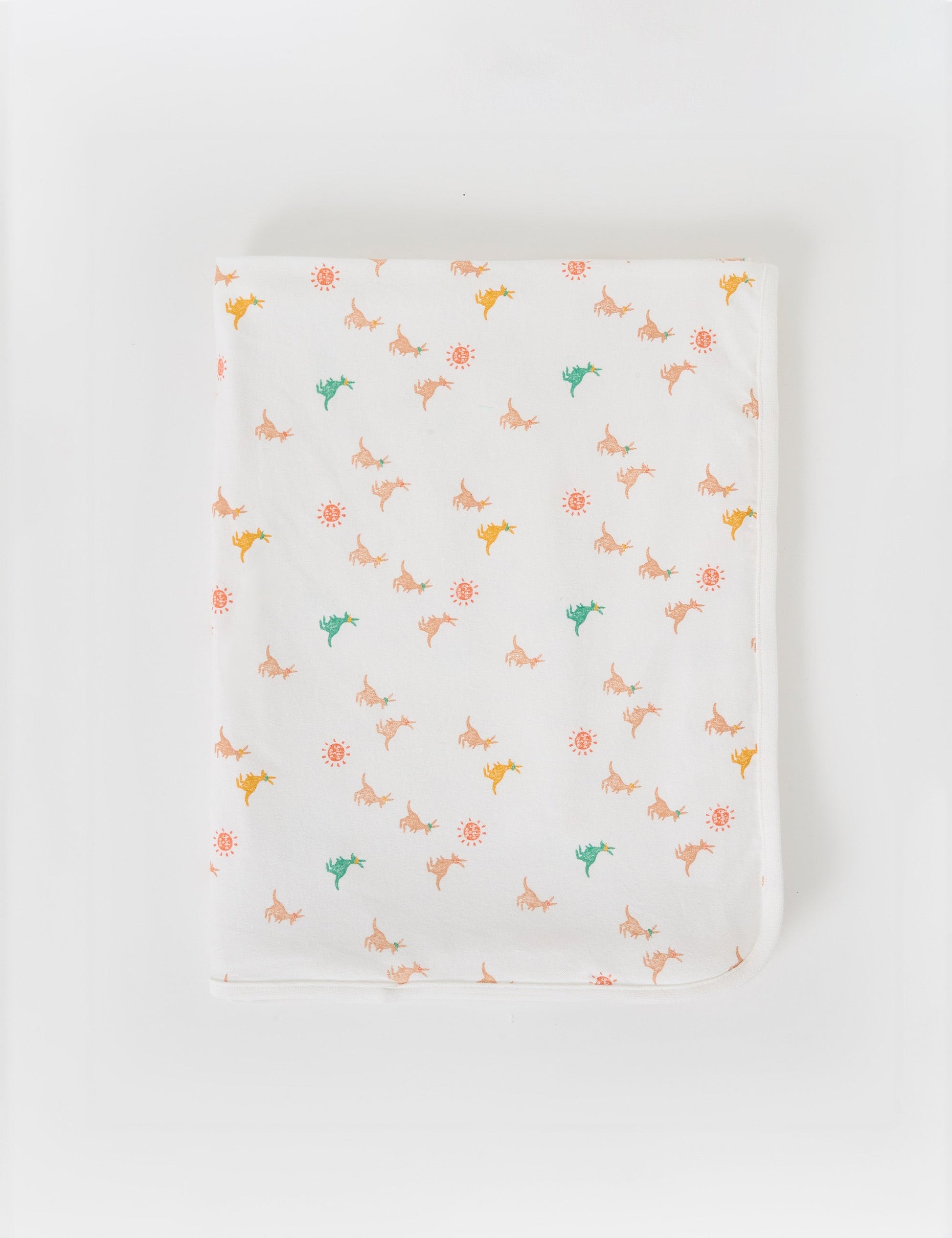 The Goldie + Ace Joey Baby Wrap in Vanilla pictured on a grey background. The material is soft cotton elastane. It is a babywear made for babies, toddlers and kids.