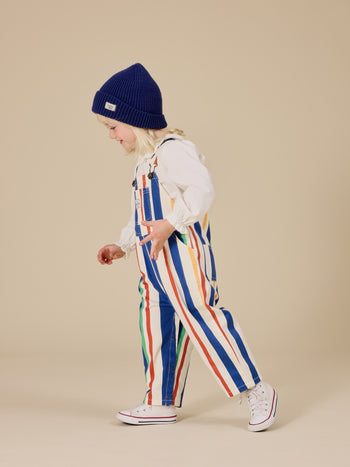 90's Bold Stripe Austin Denim Overalls