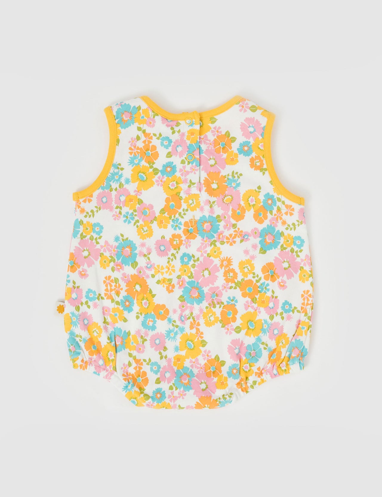 Flower Child Bubble Romper Yellow Multi