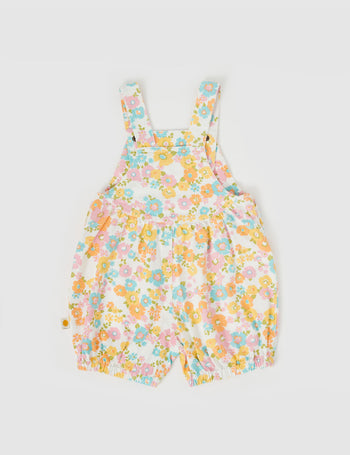 Bessie Bubble Shortalls Flower Child Yellow Multi