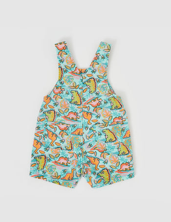 Burton Dino Jungle Denim Overalls Sea Foam