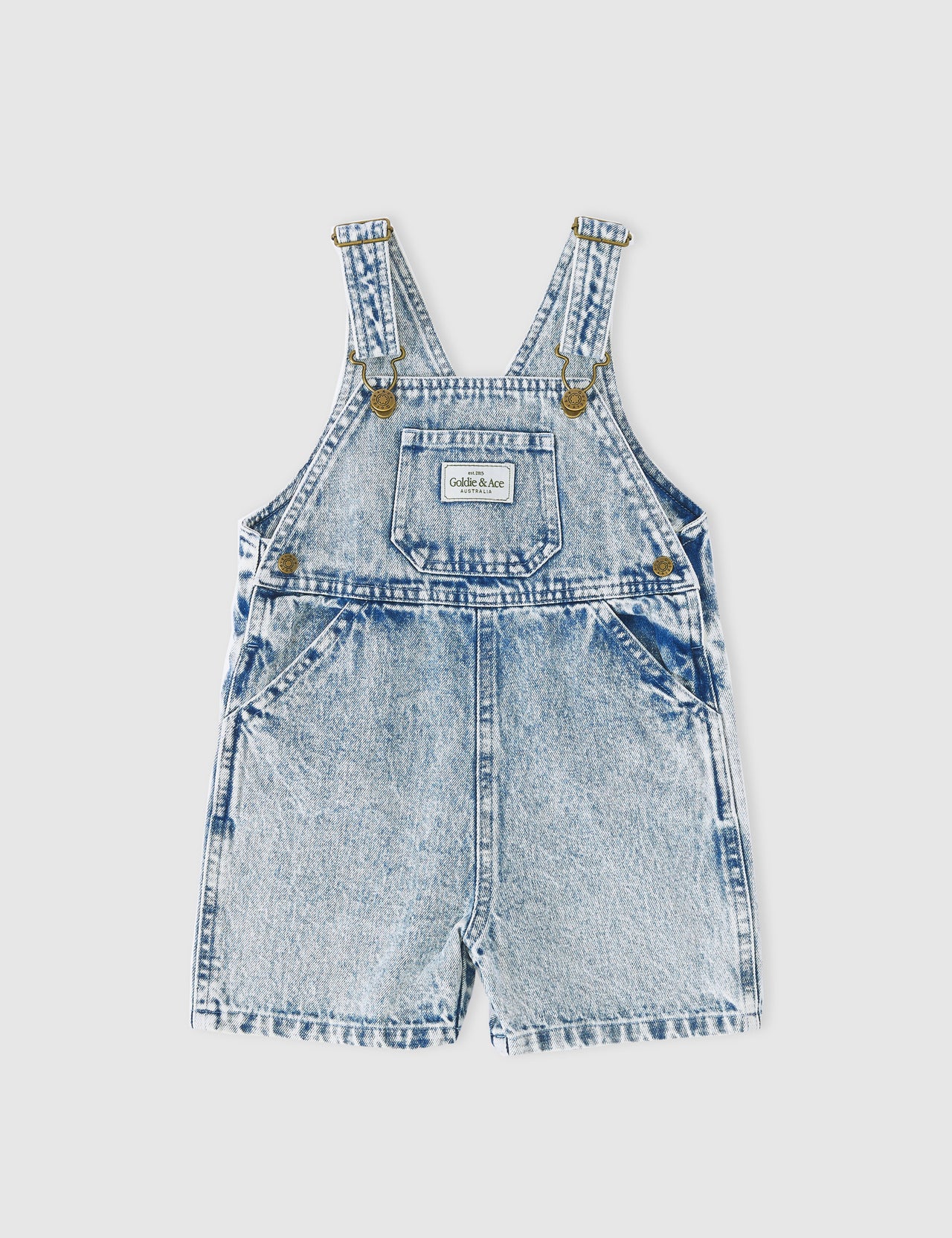 Burton Vintage Washed Denim Overalls Light Denim