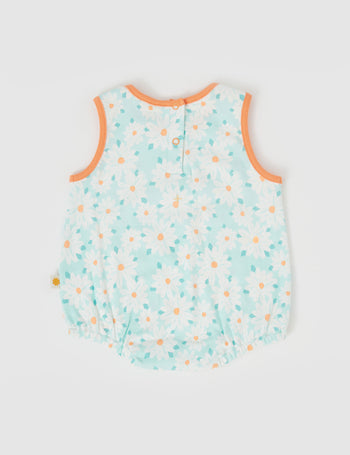 Daisy Delight Bubble Romper Lagoon