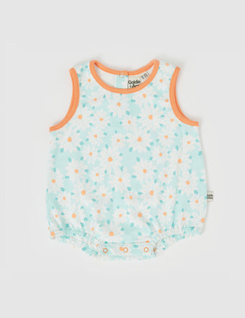 Daisy Delight Bubble Romper Lagoon