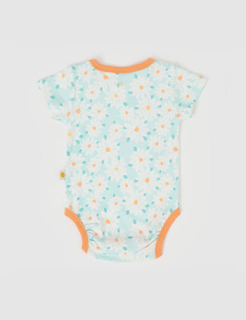 Daisy Delight Short Sleeve Bodysuit Lagoon