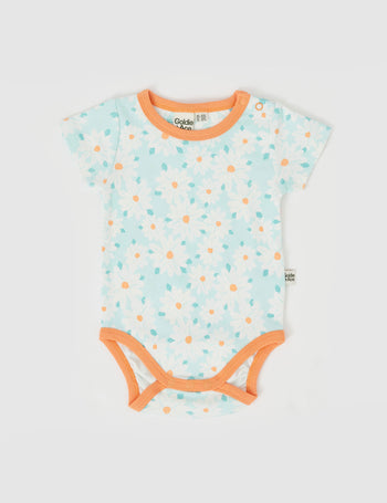 Daisy Delight Short Sleeve Bodysuit Lagoon