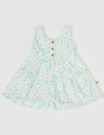 Layla Shortalls Daisy Delight Lagoon