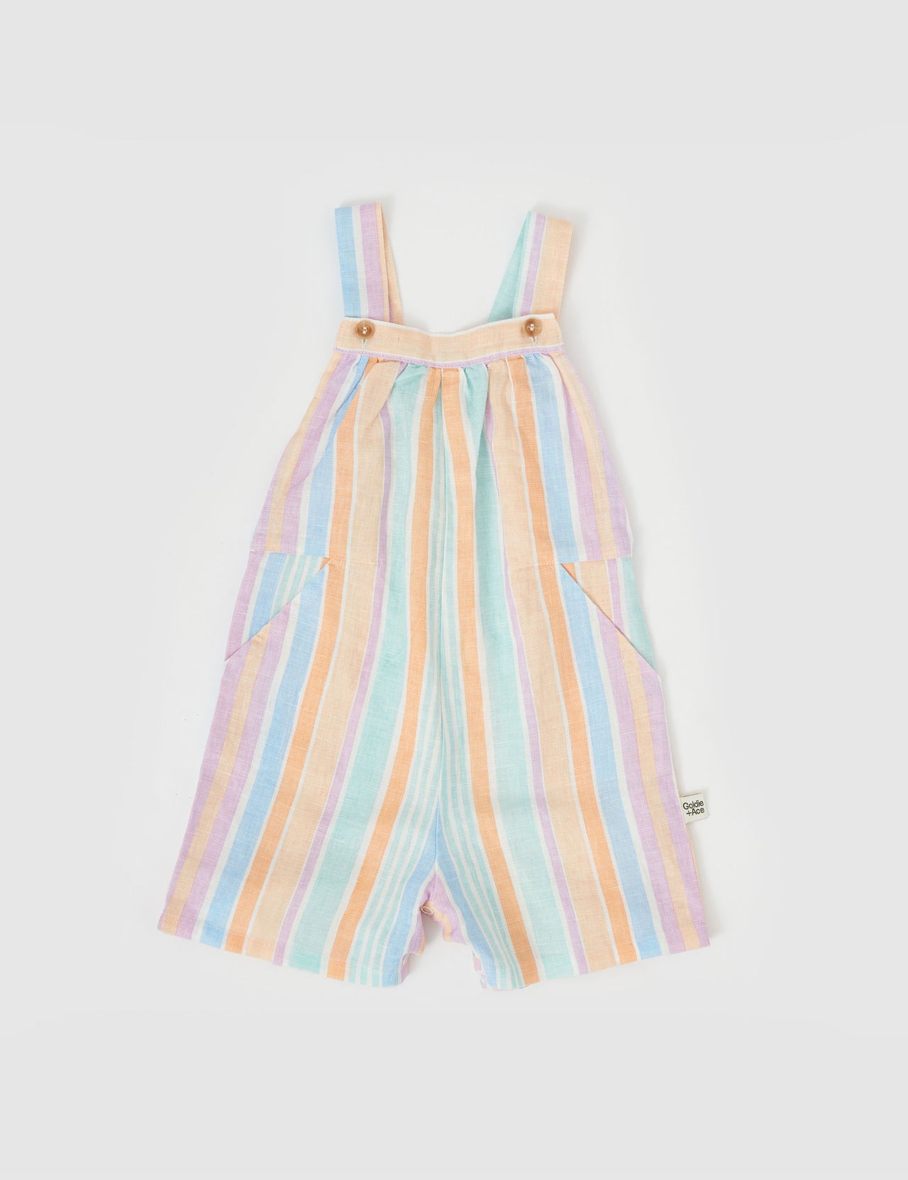 Capri A Line Shortalls Pastel Stripe