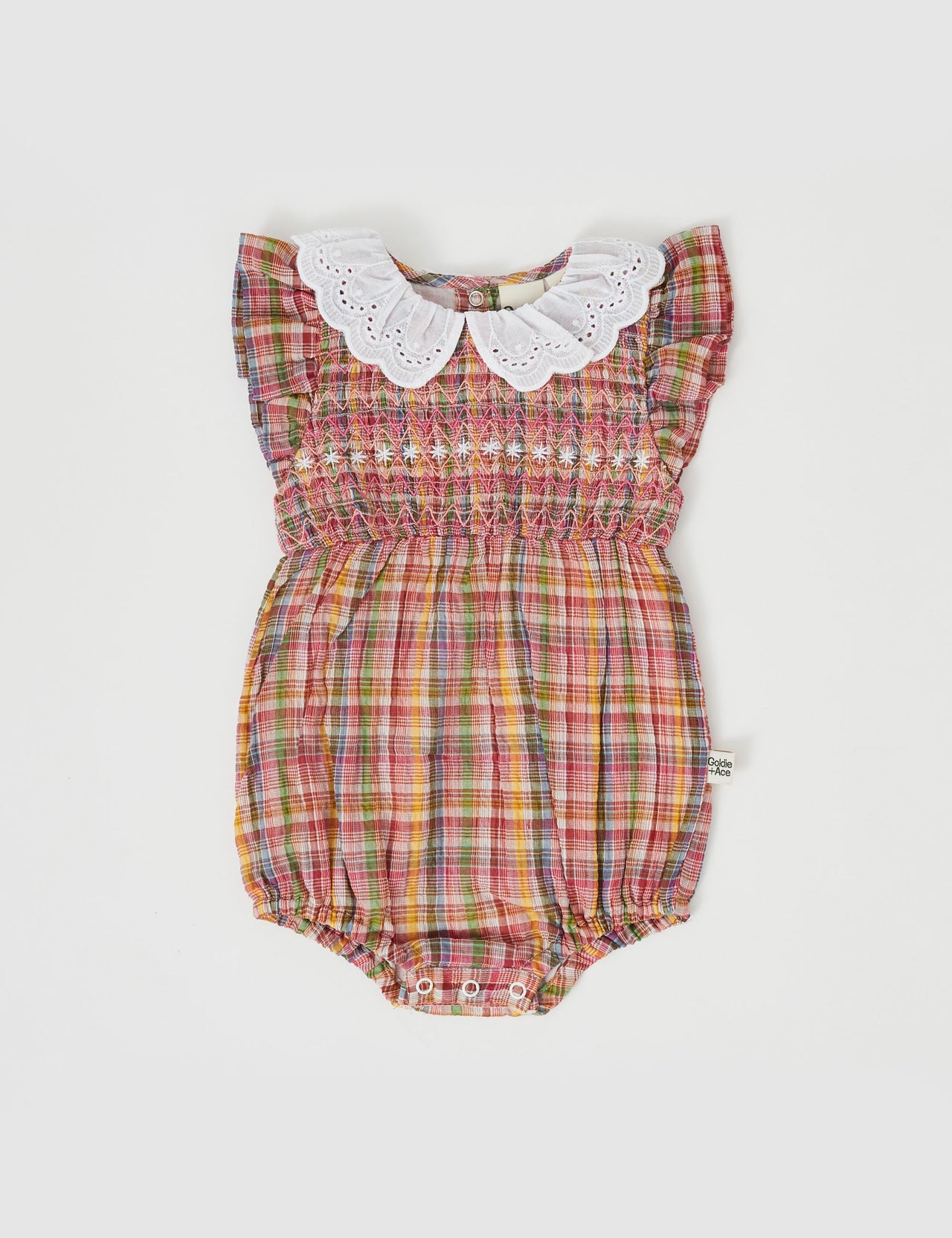 Lani Smocked Romper Sweetie Check