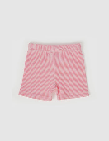 Lara Rib Shorties Bubblegum