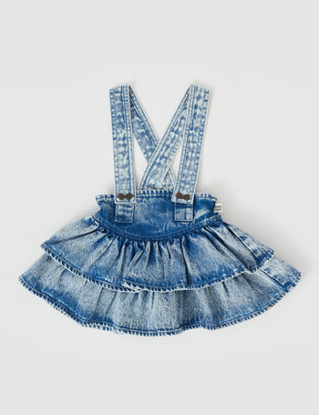 Riley Rara Denim Suspender Skirt