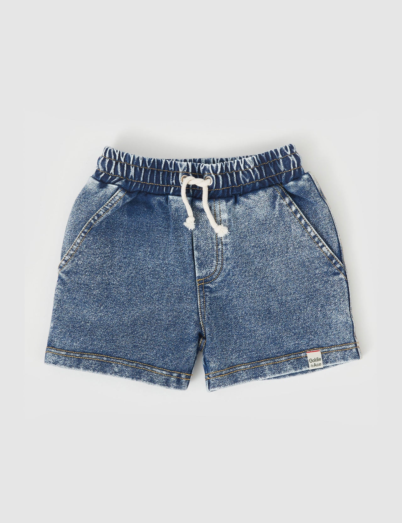 Noah French Terry Denim Look Shorts Dark Denim