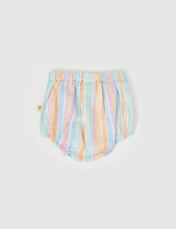 Kimmy Linen Bloomers Pastel Stripe