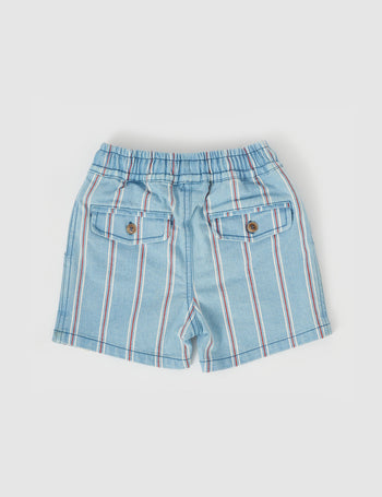 Noah Classic Stripe Denim Shorts