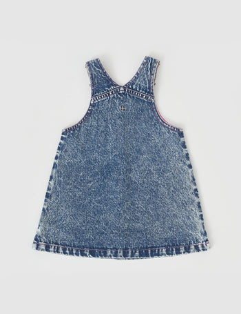 Penelope Fruity Denim Pinafore Dress