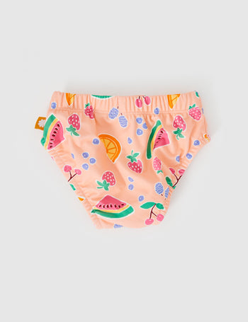 Fruit Salad Swim Nappy Peach Multi