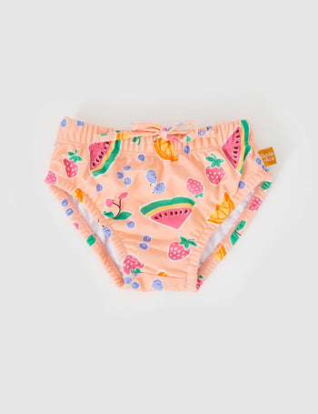 Fruit Salad Swim Nappy Peach Multi