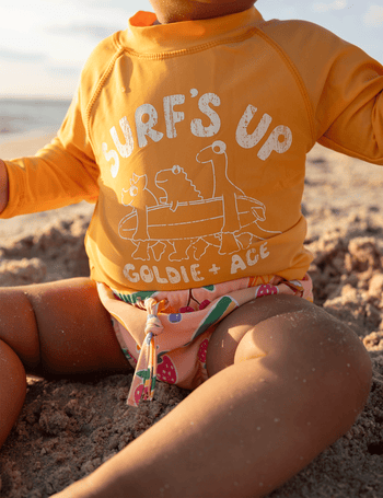 Surf's Up Dino Rashguard Golden