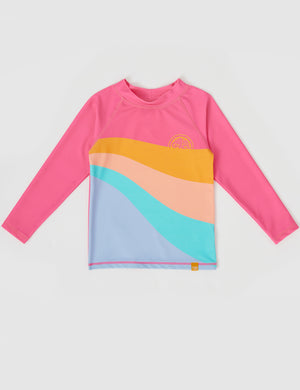 Ride The Wave Rashguard Pink Multi