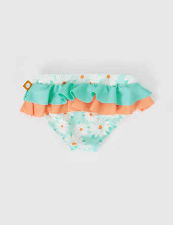 Daisy Delight Frill Waist Bikini Bottom Lagoon