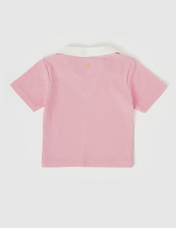 Pia Collared T-Shirt Bubblegum